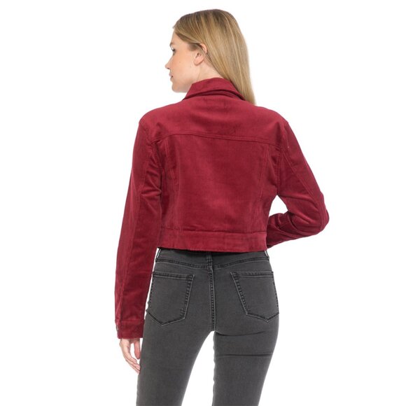 Angry Rabbit Crop Corduroy Long Sleeve Jacket - Picture 3 of 5